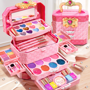 儿童化妆品玩具套装无毒小女孩，的礼物女童公主彩妆盒全套礼盒