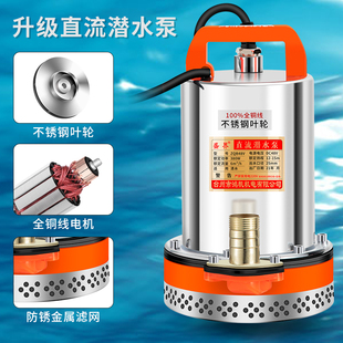 高扬程(高扬程)直流潜水泵12v24v电瓶，抽水机48v60v72伏电动车小型灌溉农用