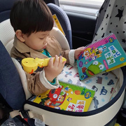 屁屁妈韩国实用儿童车s载玩具，托盘宝宝多功能小餐盘移动收纳小桌
