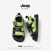 jeep男童凉鞋夏款2024夏季软底，运动中大童男孩鞋子沙滩儿童鞋