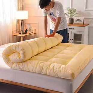 加厚10cm床垫1.5m1.8米床垫被家用榻榻米，单双人(单双人)学生宿舍软床褥子