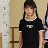 中大童字母包边短袖t恤salvia韩国南大门童装，24夏新女童上衣383