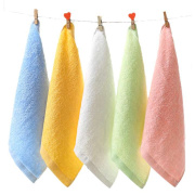 竹纤维幼儿园专用小童洗脸毛巾方巾25x25正方形薄款柔软儿童婴儿