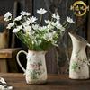 北欧田园风格陶瓷花瓶，创意复古做旧家居园艺，摆件餐桌干花水培器皿