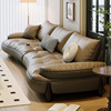 意式极简真皮沙发客厅头层牛皮现代轻奢2023弧形复古欧式沙发