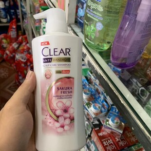 清扬洗发水男女士去屑止痒CLEAR泰国樱花抗皮屑的400ml