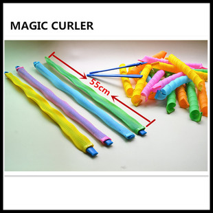 跨境MAGIC CURLER弹性DIY美发卷24根混色55长卷发套装神奇魔法卷