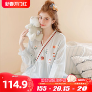 yourban月子服春秋薄款纯棉产后孕妇哺乳睡衣产妇夏季纱布家居服