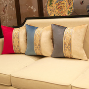 新中抱式枕靠枕客厅沙发靠垫套绒布腰枕含芯刺绣床头大号靠包定制