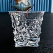 水晶玻璃杯水杯果汁杯威士忌，杯酒杯杯子冰菱威士忌，牛奶杯玻璃家用