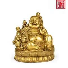 纯铜摆件弥勒佛像