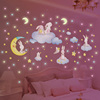 夜光墙贴纸儿童卧室装饰布置房间女孩床头贴画，背景墙面墙壁3d立体