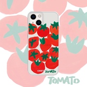 西红柿番茄手绘透明tpu苹果15pro手机软壳iPhone华为mate小米vivo适用oppo卡通可爱全包镜头手机保护套