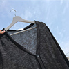 夏季薄款针织开衫男士冰丝空调衫镂空透气防晒衣旅游骑车速干外套