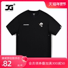 真维斯盖尔大码品牌夏季熊猫卡通短袖t恤男女宽松休闲上衣服