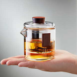 玻璃茶壶耐高温茶水分离过滤泡茶壶功夫，茶具套装户外旅行茶器单壶