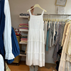 十三行女装2024法式吊带连衣裙女夏气质小个子白色背带裙长裙