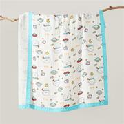 四层竹棉宽边浴巾儿童竹纤维盖毯夏季宝宝凉感毛巾被用品