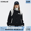 孔雪儿(孔雪儿)同款iconslab美式复古撞色拼接国潮棒球服高街夹克外套