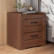 欧式床头柜现代简约实木色卧室收纳储物柜小型轻奢床边置物柜创意