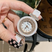 士手表气质镶钻表盘表潮流时尚蒂米妮韩版白色陶瓷表带女