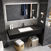 现代简约岩板一体盆，浴室柜组合台盆家用卫生间，台下盆洗手盆洗漱台