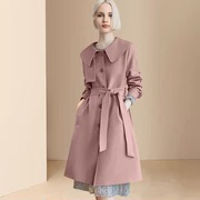 欧美时尚秋季高端中长款风衣外套女2023年洋气减龄高级感大衣