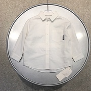 豆豆衣橱秋季男小中童白色纯棉，休闲衬衫232728