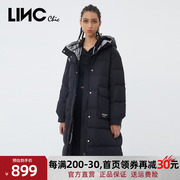 linc金羽杰2023年冬季反季羽绒服女中长款女款，面包服断码