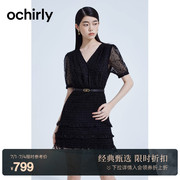 折扣ochirly欧时力连衣裙，新夏法式蕾丝腰带1wy2081090