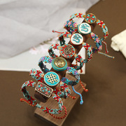 敦煌色小众设计尼泊尔手链藏式民族风女古韵手工编织手绳文艺配饰
