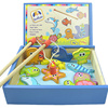 木盒鱼池磁性钓鱼玩具，大号宝宝儿童亲子2-3-4-5-6岁益智海洋生物