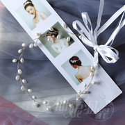 超仙韩式新娘头饰珍珠发带盘发饰品蕾丝编发公主生日花环森系结婚