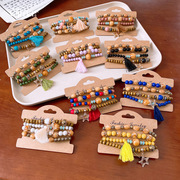 波西米亚多层木珠手链小众创意设计感手串个性时尚高级感手饰