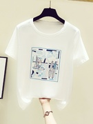 韩国真丝白色T恤女装短袖宽松设计感雪纺欧洲站上衣2024夏季