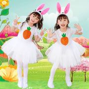 六一儿童小兔子演出服少儿卡通动物服小白兔女蓬蓬裙舞蹈服装