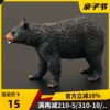 实心儿童仿真动物玩具野生动物模型 美洲黑熊 狗熊 认知摆件