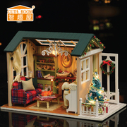 智趣屋diy小屋森蓝时光手工，制作木制房子拼装模型玩具圣诞礼物女