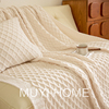 加厚软绵绵雪尼尔针织毯北欧白色床尾毯休闲沙发毯办公室午睡毯子