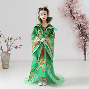 女童中国汉服豪华拖尾武则天皇后新贵妃古装演出服超仙公主服