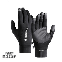 冬季骑行手套男士保暖户外运动，防风防水加绒电动车，触屏手套db22