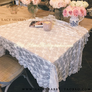 laceshabby进口定制布艺，家居棉质镂空刺绣，钩花蕾丝桌旗桌布