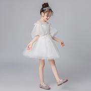日本GFA儿童礼服公主裙女童蓬蓬纱白色花童婚纱小女孩主持人