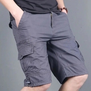 夏季短裤男宽松大码纯棉五分裤多口袋工装裤5分马裤，青年中裤裤子
