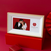 放结婚登记照周年纪念大相框6寸diy定制作洗照片做成摆台相片打印