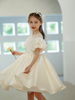 女童礼服夏季短款儿童高端主持人，钢琴演奏公主裙小女孩婚礼晚礼服