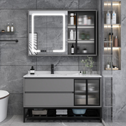 轻奢岩板浴室柜组合实木智能，卫生间洗手脸盆，柜洗漱台现代简约镜柜