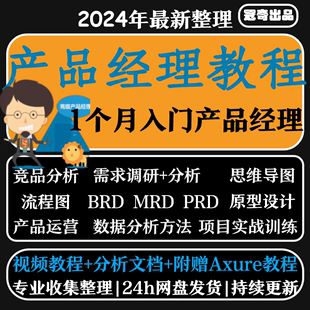 产品经理互联网学习资料0零基础入门axure运营视频培训实战教课程