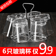 玻璃杯套装水杯家用耐热透明果汁，啤酒杯客厅杯子，喝水牛奶杯凉茶杯