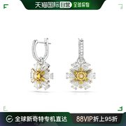 韩国直邮swarovski 男女通用 耳钉施华洛世奇水晶锆石耳环银色